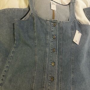 Good American BUTTON FRONT MIDI DRESS | INDIGO911 - INDIGO911